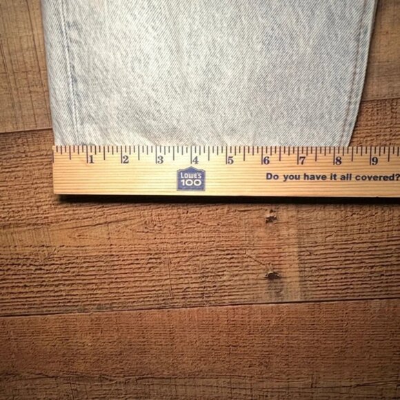 WeWoreWhat Mom Slit Straight Light Denim Jeans Women's size 31 high waisted - Picture 9 of 12